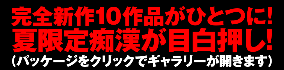 完全新作10作品がひとつに！夏限定痴漢が目白押し！