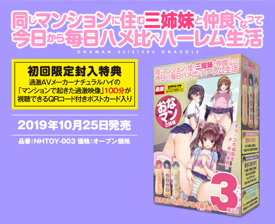 同じマンションに住む三姉妹と仲良くなって今日から毎日ハメ比べハーレム生活 商品説明